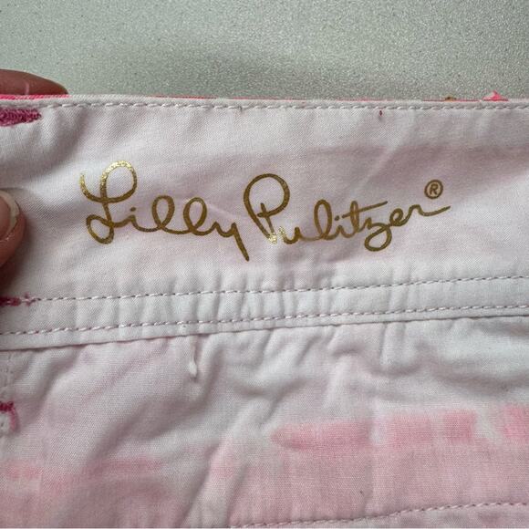 Lilly Pulitzer The Walsh Shorts Pink Paisley Womens 2 Summer Beachy Barbie Core - Picture 10 of 10